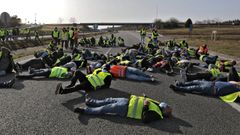 La huelga del transporte golpea a sectores clave de la econom�a gallega, en im�genes
