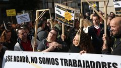 Concentraci�n de los aut�nomos ourensanos