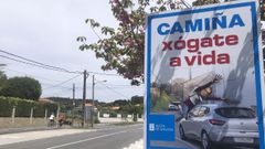 El cartel instalado por el Concello en O Couto