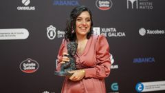 Luc�a C. Pan, coa s�a estatu��a, na �ltima edici�n dos Mestre Mateo.