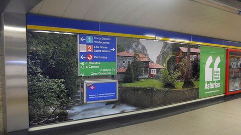 Campa�a de turismo de Asturias en el metro de Madrid
