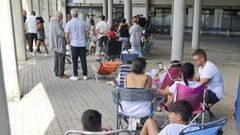 Colas en A Malata este mes de agosto.