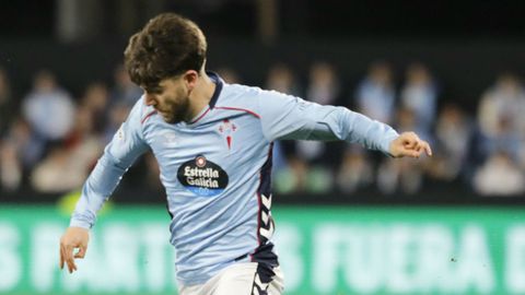 Sergio Carreira disput� la segunda parte del duelo entre Celta y Olympique de Lyon.