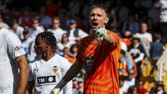 El guardameta del Celta Ionut Andrei Radu, durante el Valencia-Celta del domingo.