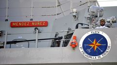 Vista de la fragata F-104