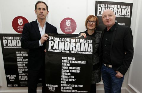 Tomás Fole, María Josefa Crespo y Lito Garrido, con el completo cartel de este año.