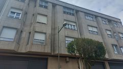 Edificio 86 de la r�a As Cancelas, donde se produjo un incendio de madrugada.