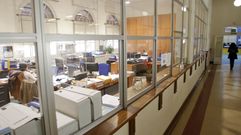 Dependencias municipales en la planta baja del Concello, en una foto de archivo.