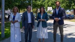 El alcalde en la visita a la parcela donde quiere que se haga la futura Biblioteca del Estado 