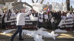 Protestas de m�dicos en Barcelona.