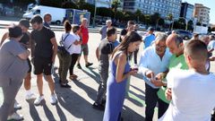 Mar�a Sampedro y Vicente Mari�o se reunieron el lunes con los feriantes.