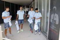 De izquierda a derecha, Rub�n S�nchez, Gerard Oliva, Javi Gonz�lez y Joaqu�n Garc�a. 