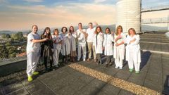 Integrantes del equipo del servicio de digestivo del CHOP pontevedr�s, en una imagen de archivo