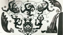 El mural �Armon�a pl�stica�, que Maruja Mallo pint� en el cine Los �ngeles en 1945,  destruido en los a�os ochenta