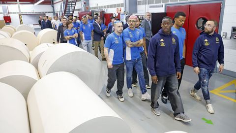 Toda la delegaci�n del Deportivo visit� las instalaciones de La Voz de Galicia