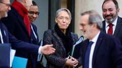 La primera ministra francesa, Elisabeth Borne, a la salida de la reuni�n semanal de su gabinete