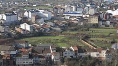 Una vista de una parte del casco urbano de Monforte desde el monte de San Vicente