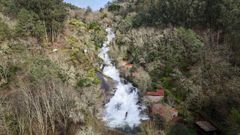 La Fervenza da Barosa, en Barro, en una imagen de febrero de este a�o 