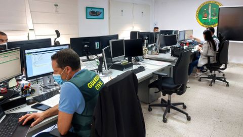 Oficina, en Sevilla, de la unidad especializada en narcotr�fico de la Guardia Civil en Andaluc�a. Doniz