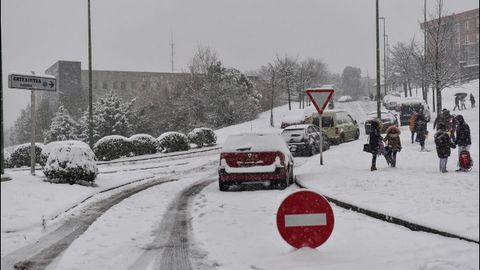 Tempral de nieve en Getxo