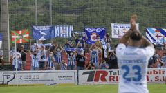 Seguidores del Deportivo, en el partido contra el Calahorra