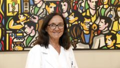 Maz�n, en las depedencias del Servizo de Cardiolox�a en el Hospital Cl�nico de Santiago