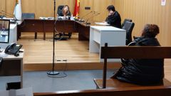 La acusada, en el juicio en Ourense