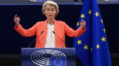 Ursula von der Leyen, durante su discurso sobre el estado de la Uni�n