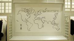 Mapa con la presencia de tiendas de Zara en un local de la marca.