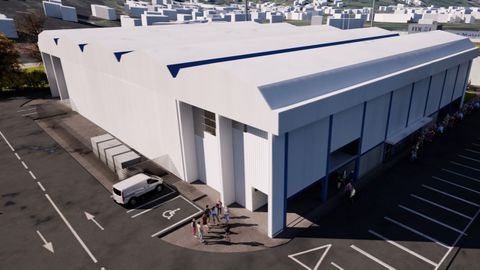 Vista exterior del aspecto que tendr� el pabell�n tras su remodelaci�n.