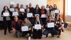 Entrega de diplomas da anterior edici�n do obradoiro de acollemento ling��stico
