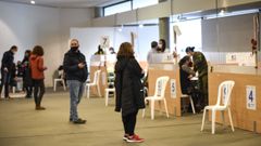 Vacunaci�n contra el covid en el edificio administrativo de la Xunta en Campolongo, en Pontevedra