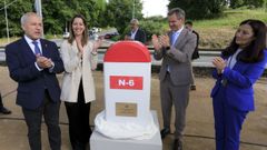 Tom�, M�ndez, Mi�ones y Rodr�guez escenificaron el inicio de las obras de la rotonda