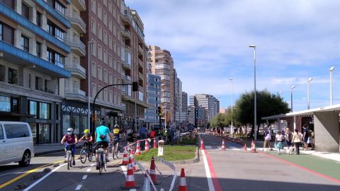 El Muro de San Lorenzo, durante las obras 