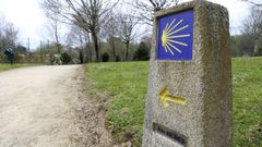 Un tramo del Camino Ingl�s en las cercan�as de Santiago