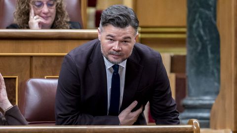 Gabriel Rufi�n, durante una sesi�n en el Congreso de los Diputados.