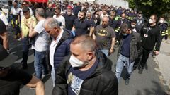 Imagen de archivo de una de las manifestaciones de los trabajadores de la comarca por el convenio del metal.