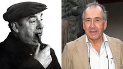 Os poetas Pablo Neruda e Joan Margarit.