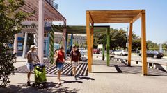 Las prgolas de la plaza Ponte Fontecha presentan un deficiente estado de conservacin