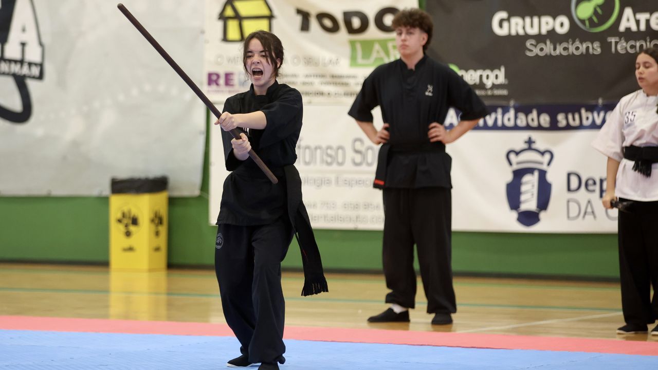 Dos podios locales en el gallego de kung-fu del Vila de Noia