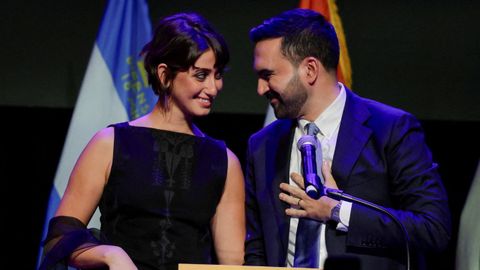 Mamdani celebra su victoria con su mujer, Rama Duwaji 