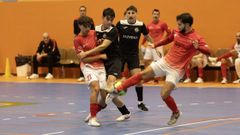 El Fisober, en un partido de esta temporada contra el Ordes