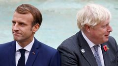 Macron y Johnson, el pasado 31 de octubre en la cumbre del G20 en Roma.