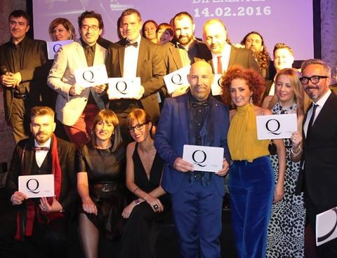 Jesús Vázquez e Isabel García recogieron la Q de Calidad de sus establecimientos el domingo pasado en Barcelona.
