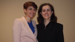 Esther Espasand�n y Mar�a Pose, al presentarse como las dos primeras de la lista del PP de Santa Comba en el 2015