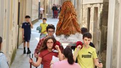 Los m�s j�venes de la cofrad�a noiesa del Nazareno, en pleno ensayo