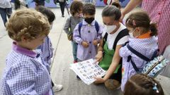 Primer d�a de colegio en Santiago