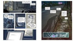 Detalle de d�as paxinas da adaptaci�n do libro