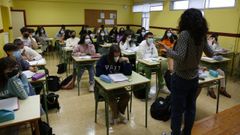 Imagen de archivo de una clase de bachillerato en instituto Frei Mart�n Sarmiento, en  Pontevedra
