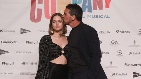 Stella del Carmen y Antonio Banderas en un evento en Málaga